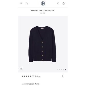 Tory Burch Madeline Cardigan - Medium Navy